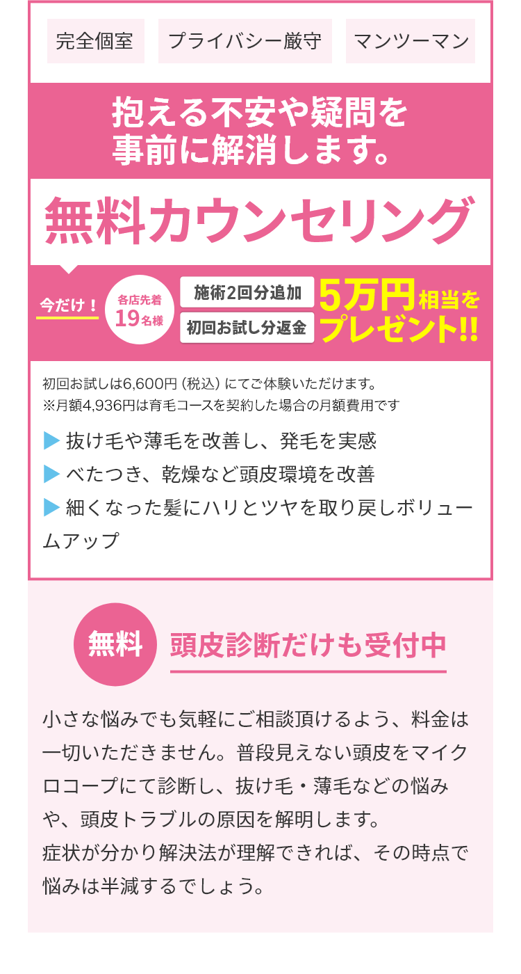 無料カウンセリング